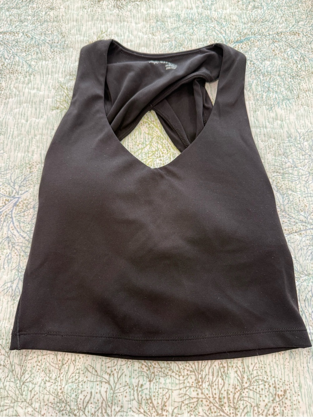 aerie Offline Black Athletic Racerback Tank